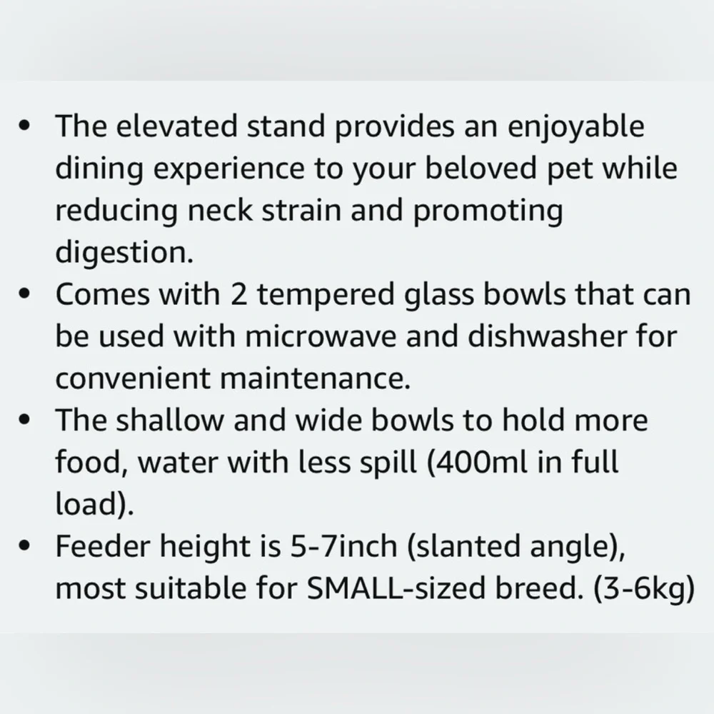 KAMANG HOLOGRAPHIC PET GLASS BOWL FEEDER FOR CATS & DOGS